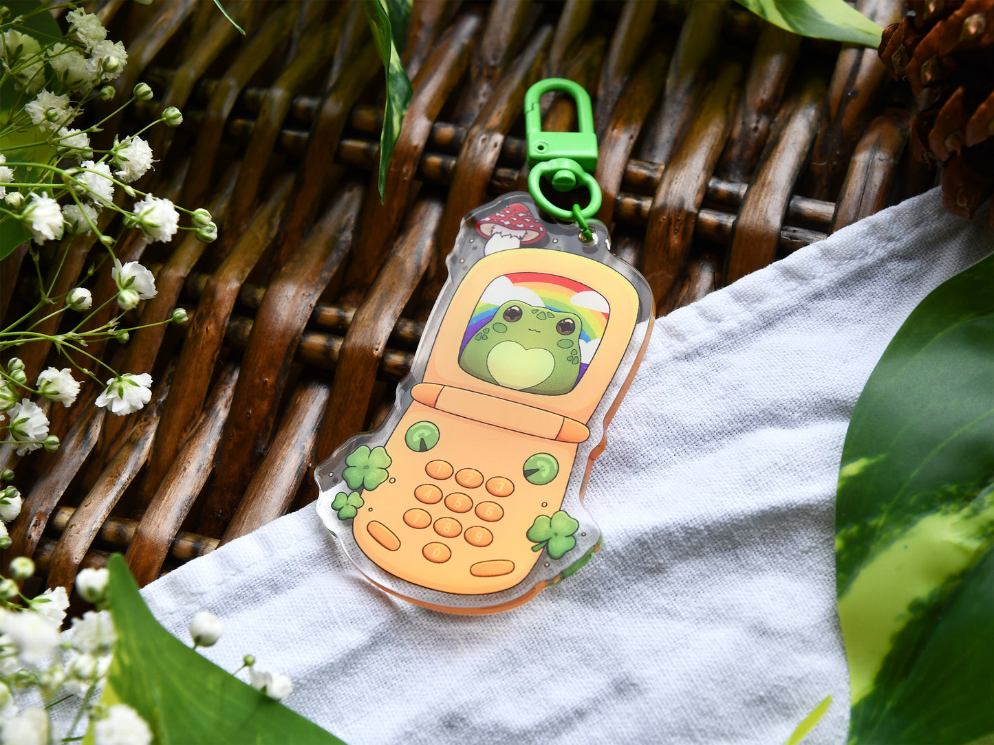 Froggy Phone Acrylic Charm