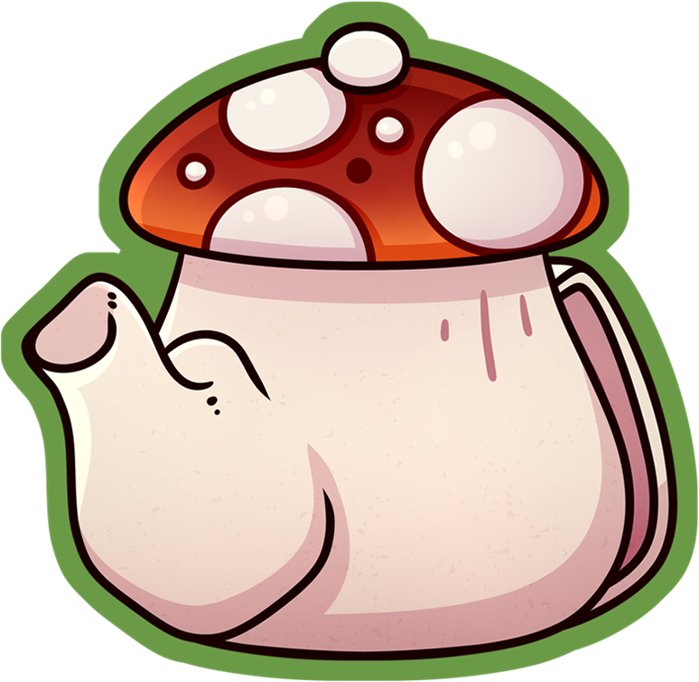 Mushroom Teapot Sticker