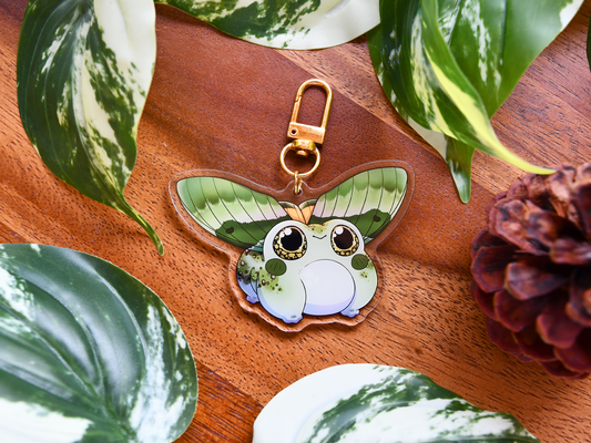 Frog Fairy Acrylic Charm | Great Basin Spadefoot Toad ◦ Clark's Sphinx Moth