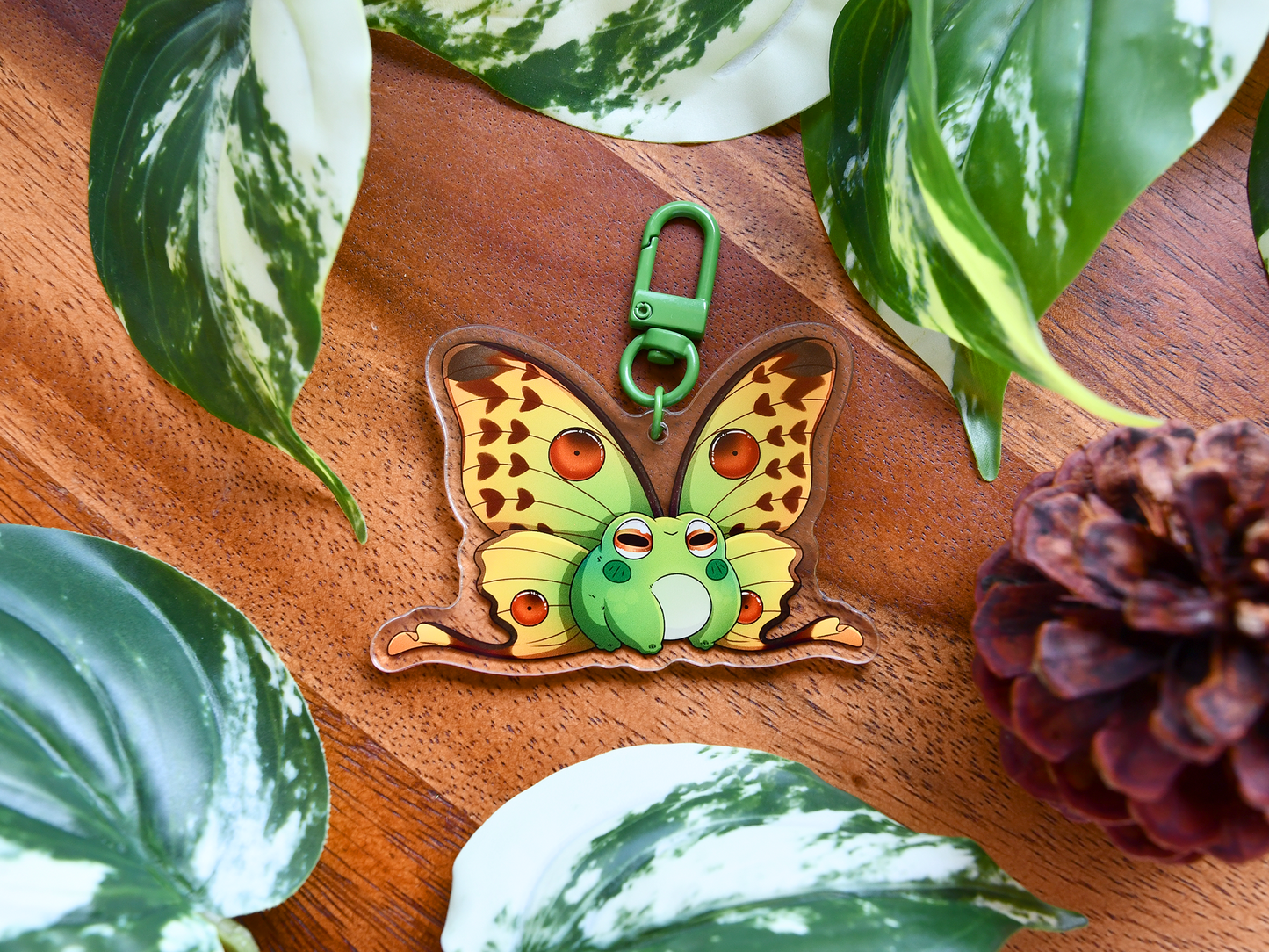 Frog Fairy Acrylic Charm | Boophis Frog ◦ Comet Moth