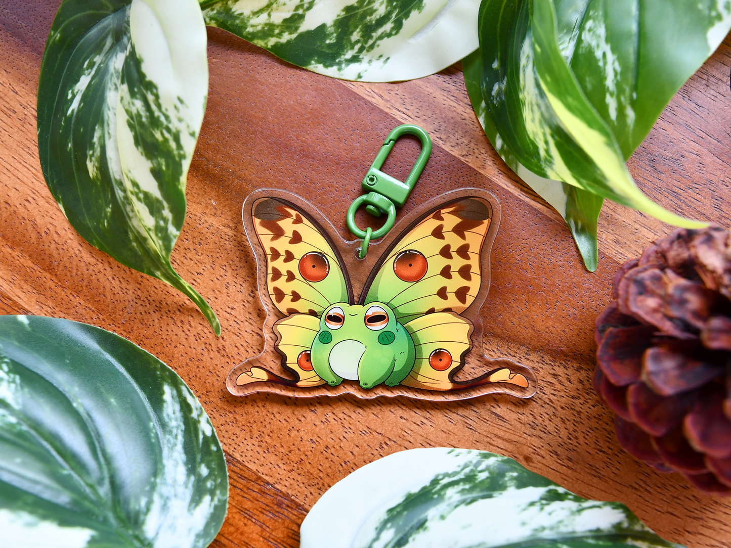 Frog Fairy Acrylic Charm | Boophis Frog ◦ Comet Moth