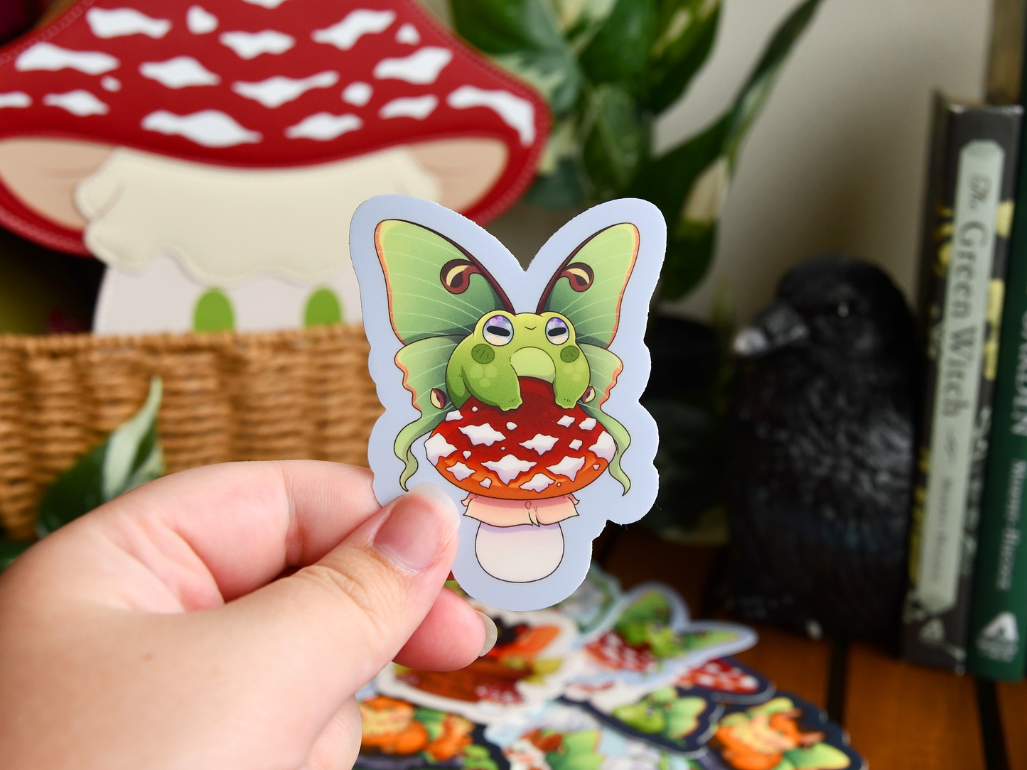 Frog Fairy Sticker | Green Tree Frog ◦ Luna Moth