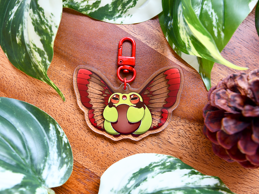 Frog Fairy Acrylic Charm | Pine Barrens Tree Frog ◦ Hummingbird Clearwing Moth