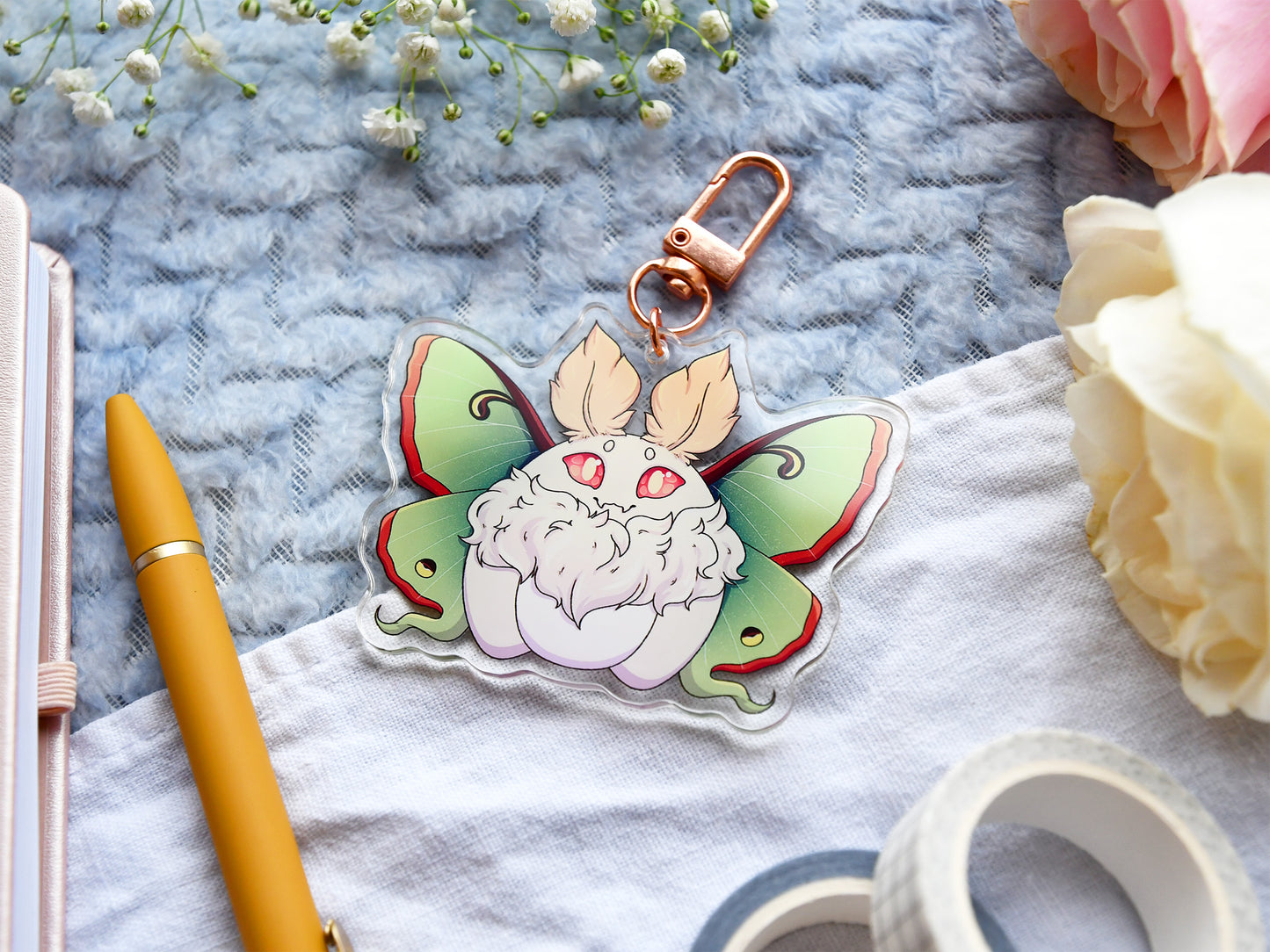 Chonky Luna Mothman Acrylic Charm