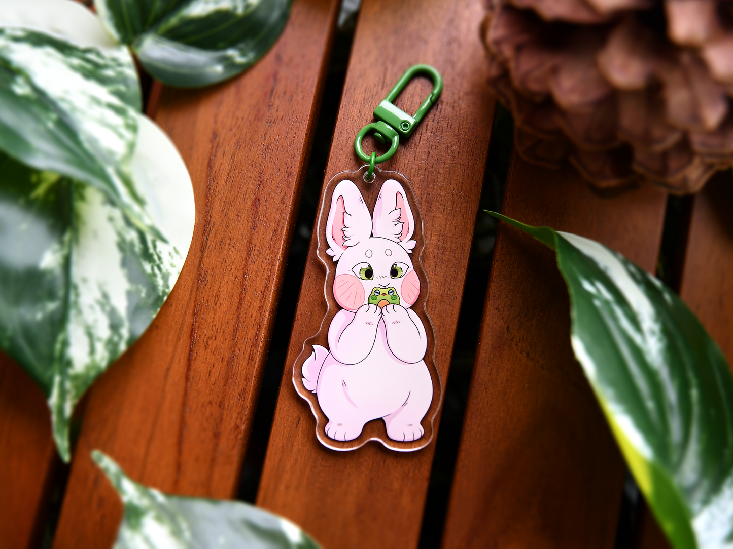 Bunny and Frog Acrylic Charm