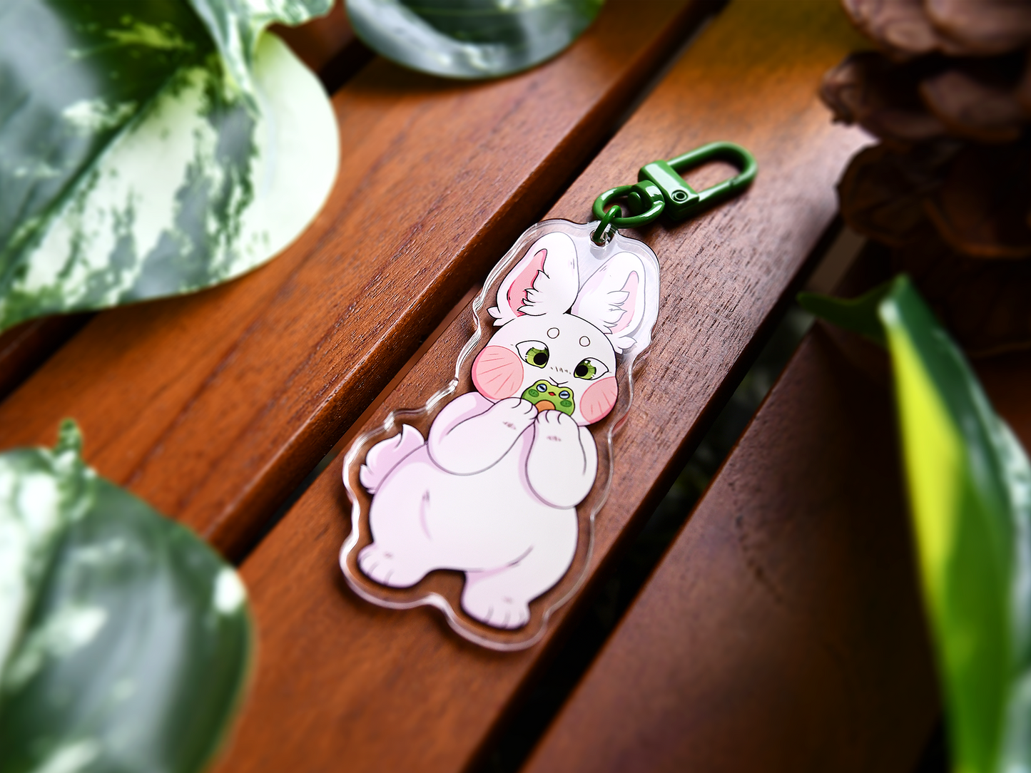 Bunny and Frog Acrylic Charm