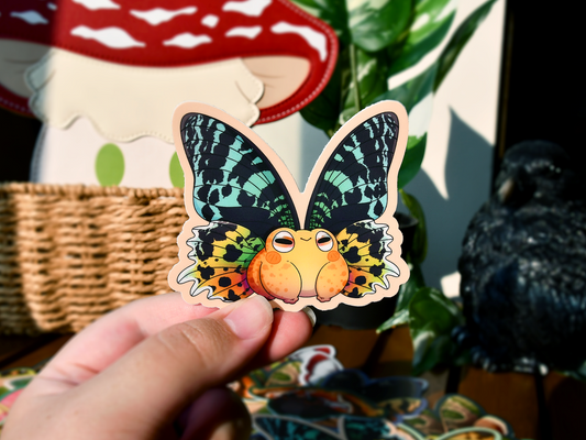 Frog Fairy Sticker | Boophis Frog ◦ Madagascan Sunset Moth