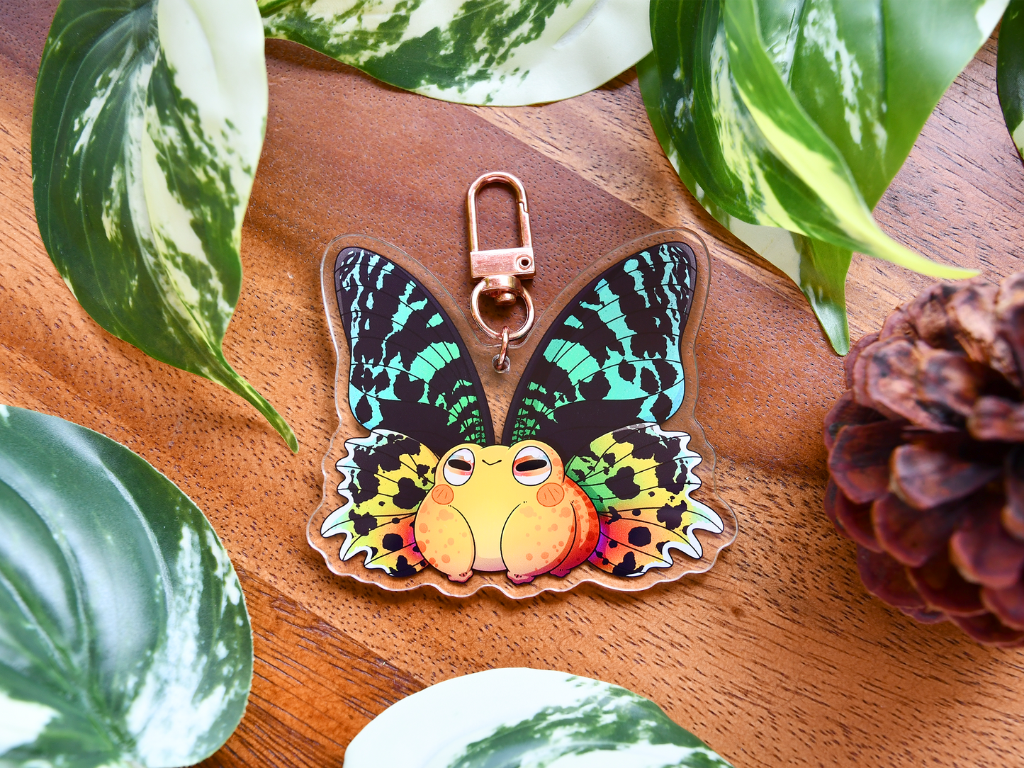 Frog Fairy Acrylic Charm | Boophis Frog ◦ Madagascan Sunset Moth