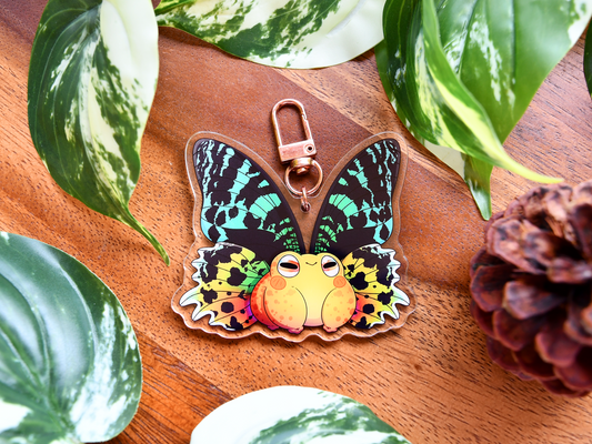 Frog Fairy Acrylic Charm | Boophis Frog ◦ Madagascan Sunset Moth