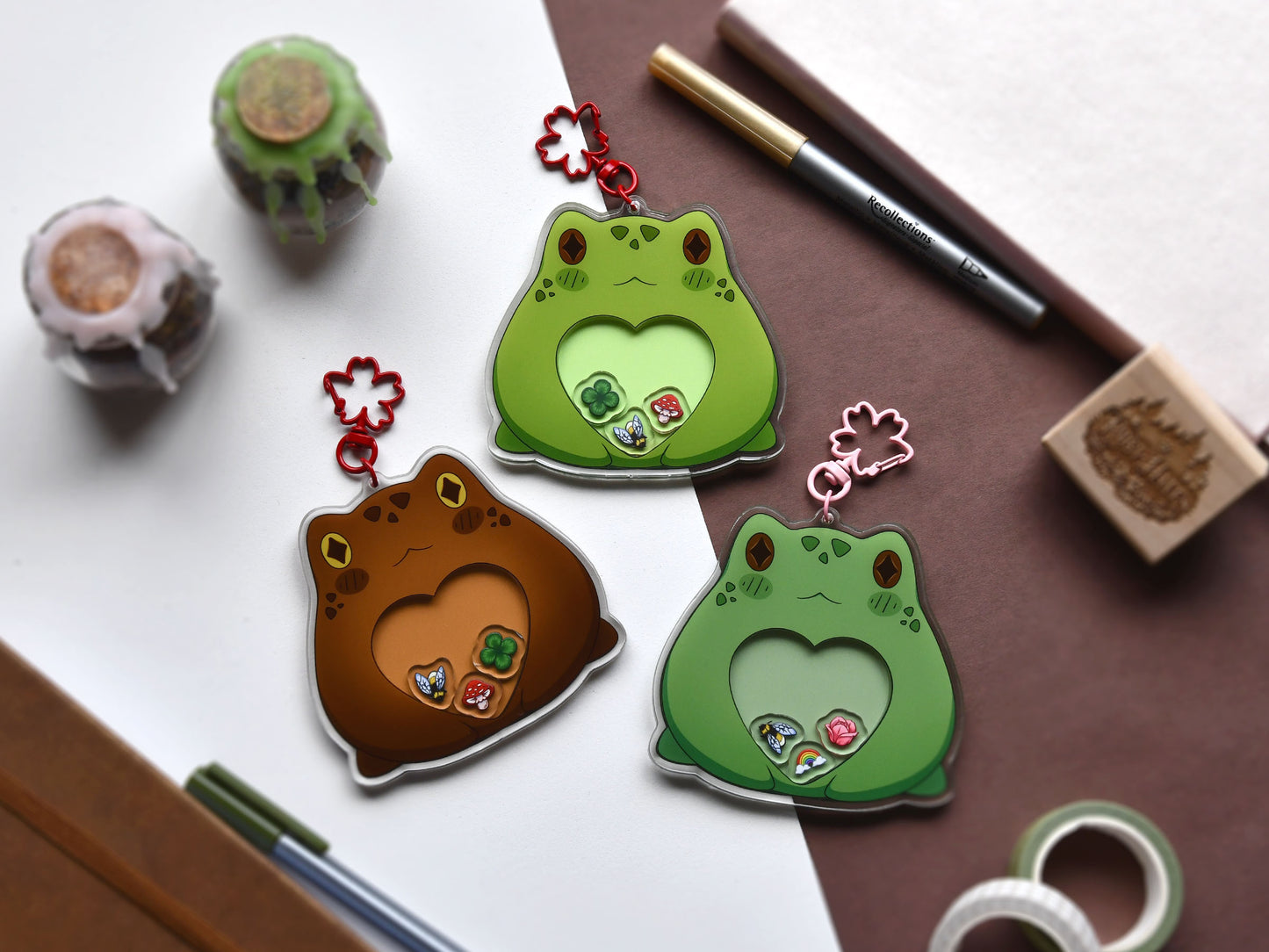 Frog Shaker Acrylic Charm